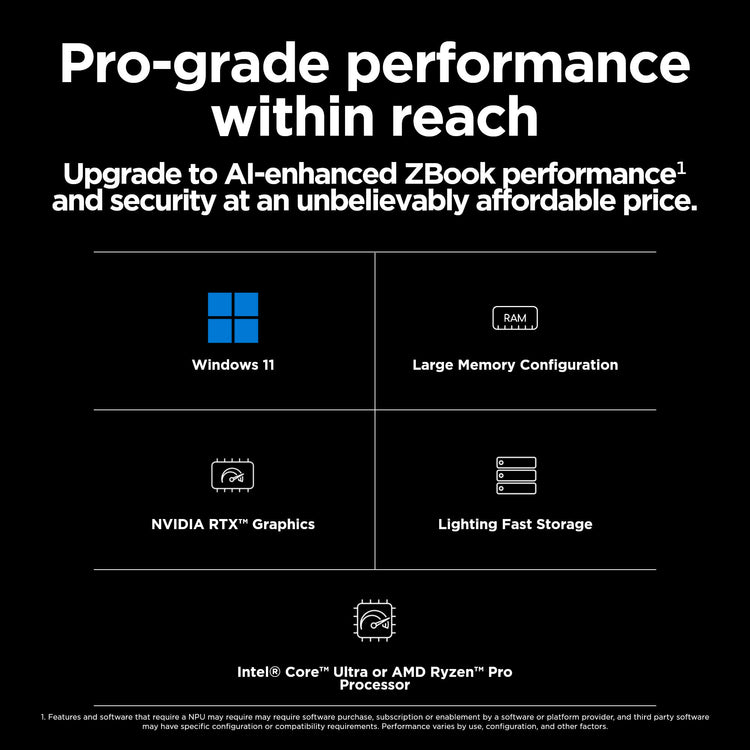 HP ZBook Power G11 A AMD Ryzen™ 7 8845HS Mobile workstation 40.6 cm (16") WUXGA 32 GB DDR5-SDRAM 1 TB SSD NVIDIA RTX 2000 Ada Wi-Fi 6E (802.11ax) Windows 11 Pro Grey (AN6B9UT#ABA) - Cartouches Certifiees