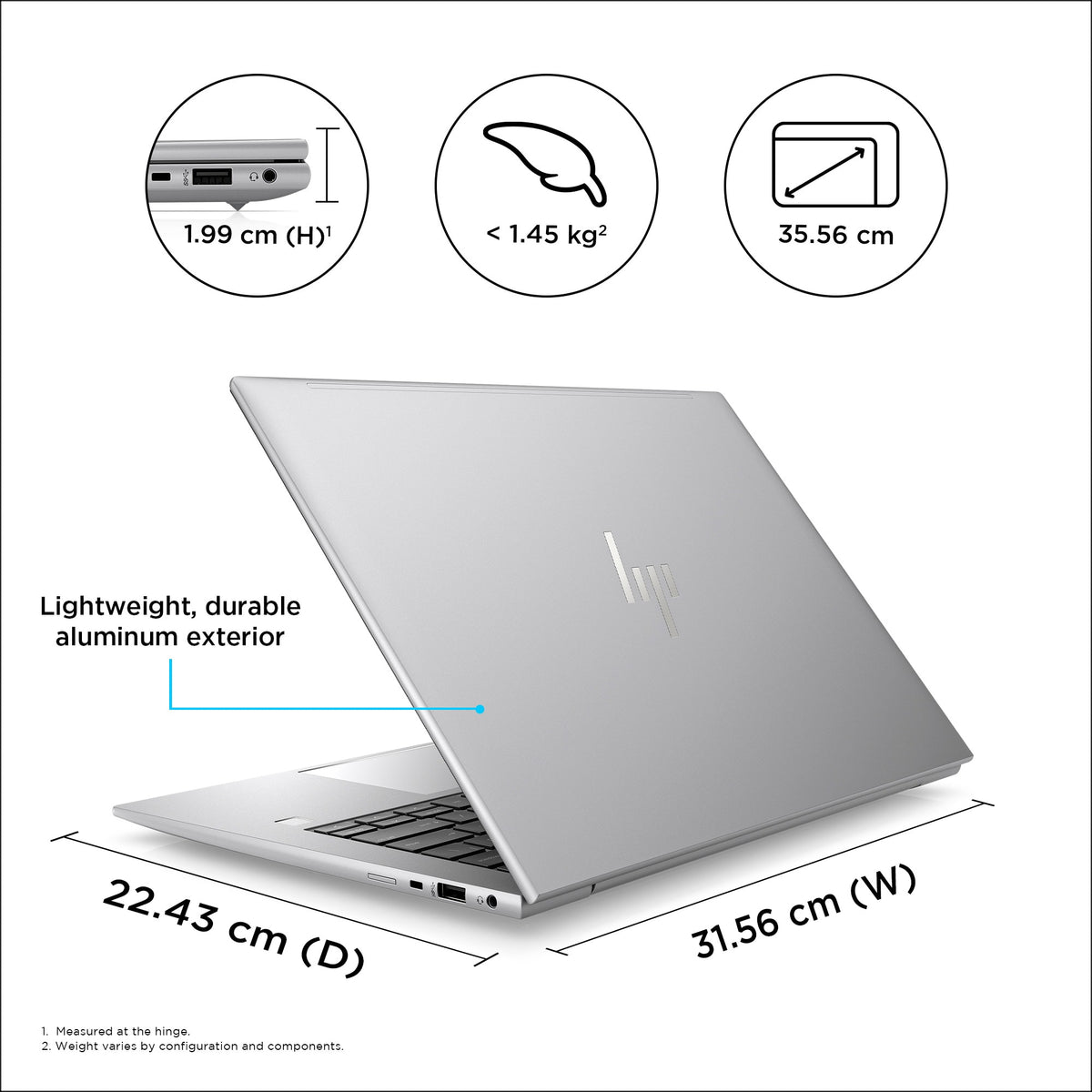 HP ZFLY14G10 I5-1350P 14 16GB/256 PC BILINGUAL (7Z1A6UT#ABL) - Cartouches Certifiees
