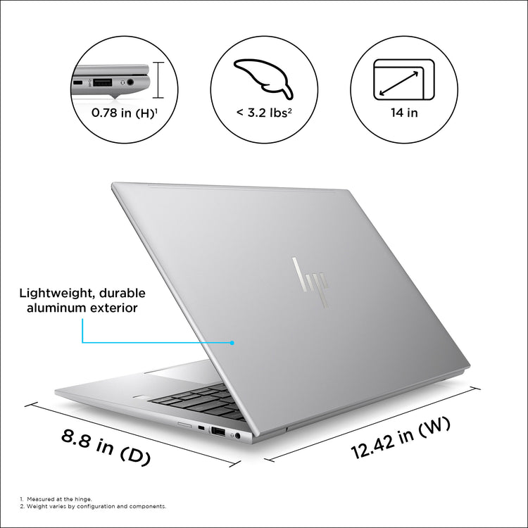 HP ZFLY14G10 I5-1350P 14 16GB/256 PC BILINGUAL (7Z1A6UT#ABL) - Cartouches Certifiees