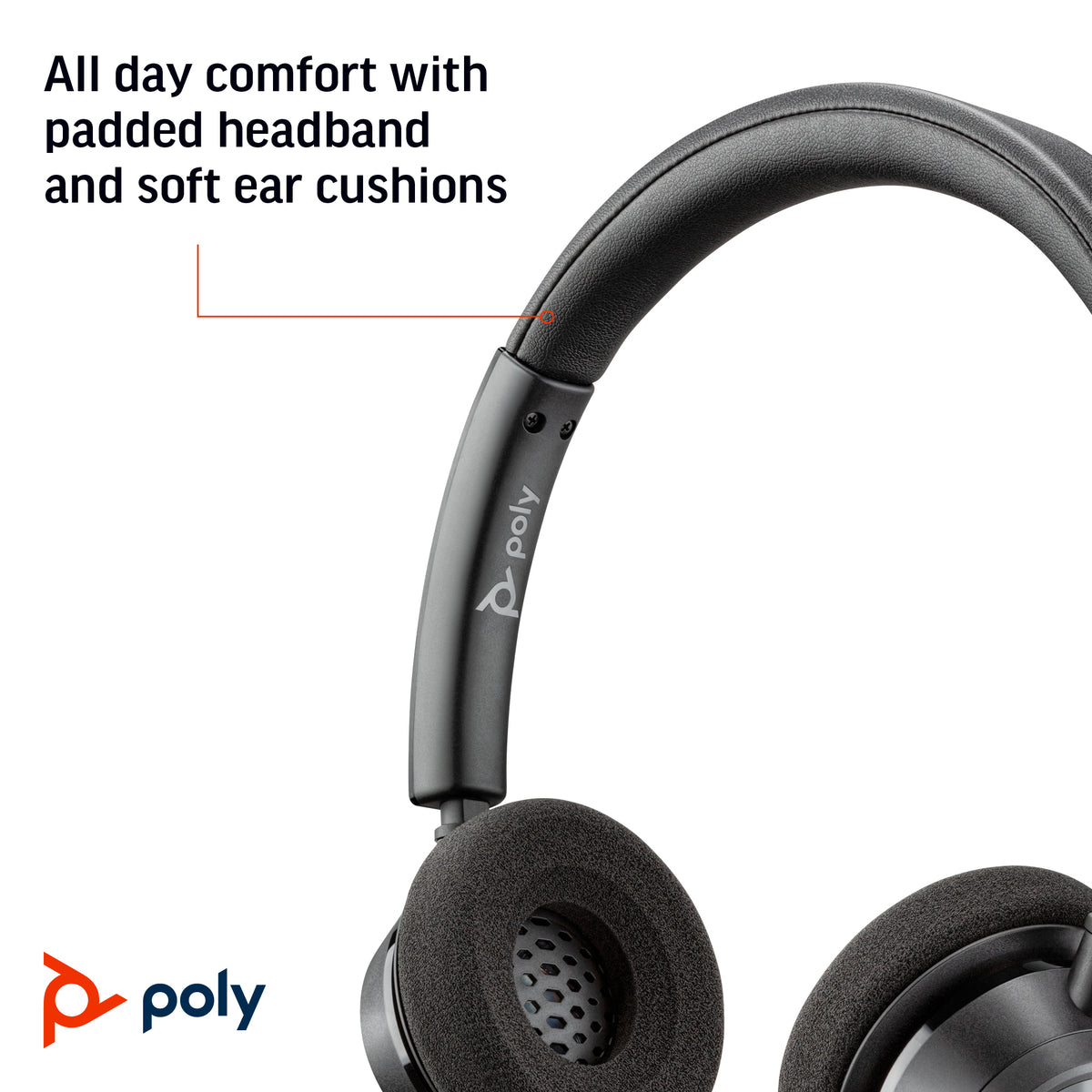 HPE HP Poly Blackwire 3320 Microsoft Teams Certified USB-A Headset Wired Head-band Office/Call center USB Type-A Black (76J17AA) - Cartouches Certifiees