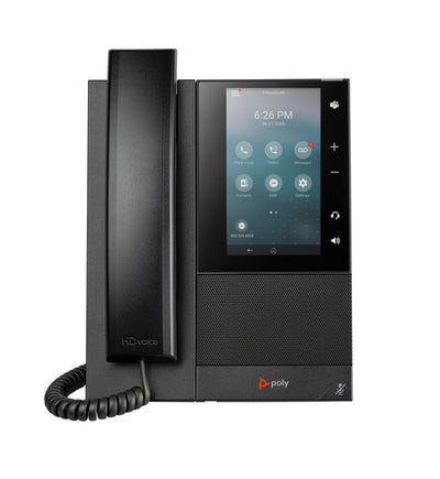 HPE HP Poly CCX 505 Business Media Phone with Open SIP and PoE-enabled IP phone Black 24 lines LCD Wi-Fi (82Z82AA) - Cartouches Certifiees