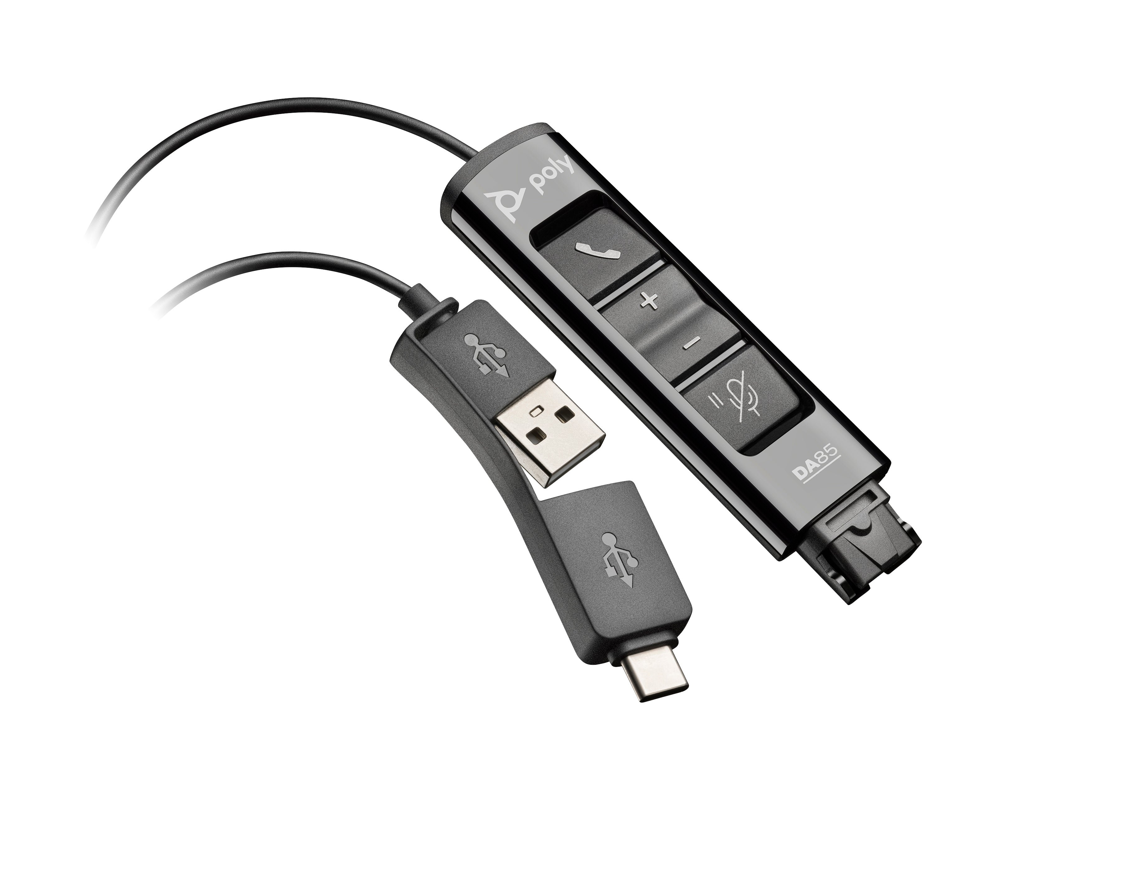 HPE HP Poly DA85 USB to QD Black Adapter TAA (786C7AA) - Cartouches Certifiees