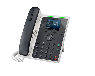 HPE HP Poly Edge E220 and PoE-enabled IP phone Black 4 lines IPS (82M87AA) - Cartouches Certifiees