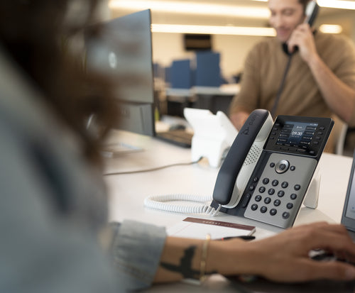 HPE HP Poly Edge E350 and PoE-enabled IP phone Black 8 lines IPS (82M89AA) - Cartouches Certifiees