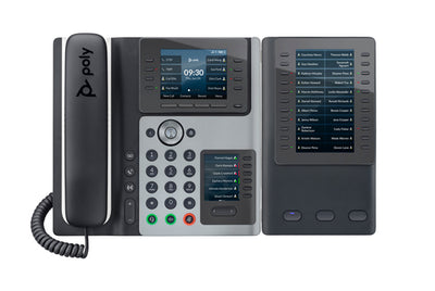 HPE HP Poly Edge E400 and PoE-enabled IP phone Black 8 lines IPS (82M93AA) - Cartouches Certifiees