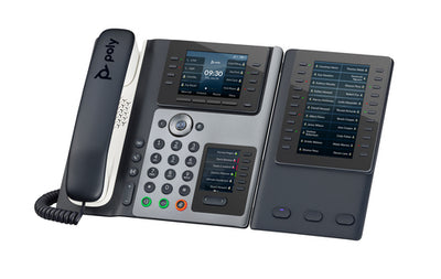HPE HP Poly Edge E400 and PoE-enabled IP phone Black 8 lines IPS (82M93AA) - Cartouches Certifiees