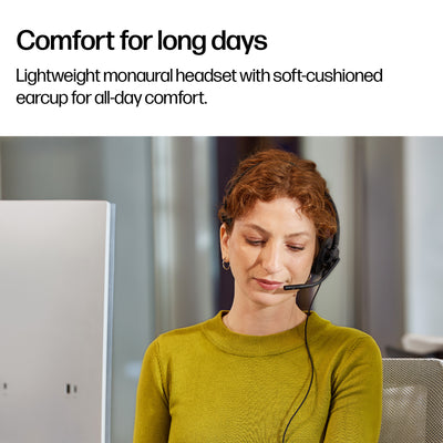 HPE HP Poly Mission 425 Stereo USB Wired Headset Classic (Bulk) (C01B3A6#AC3) - Cartouches Certifiees