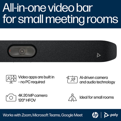 HPE HP Poly Studio X32 video conferencing system 20 MP Ethernet LAN Video collaboration bar (A3SV5AA#ABA) - Cartouches Certifiees