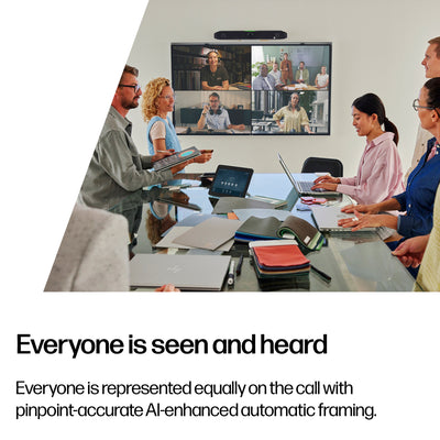 HPE HP Poly Studio X52 All-In-One Video Bar video conferencing system 20 MP Ethernet LAN Group video conferencing system (8D8K2AA#ABA) - Cartouches Certifiees