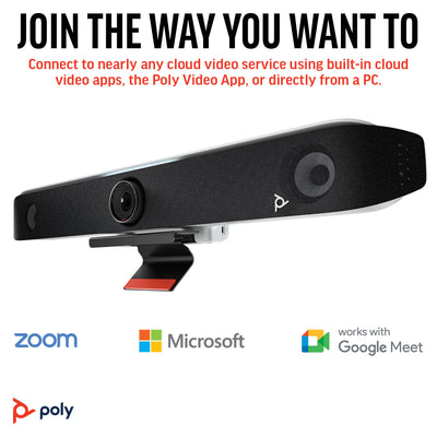 HPE HP Poly Studio X52 All-In-One Video Bar video conferencing system 20 MP Ethernet LAN Group video conferencing system (8D8K2AA#ABA) - Cartouches Certifiees