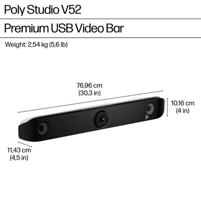 HPE HP Poly V52 White 3840 x 2160 pixels (A09D4AA#ABA) - Cartouches Certifiees