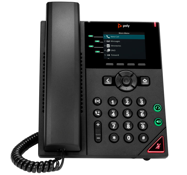 HPE HP POLY VVX 250 4-LINE IP PHONE AND POE-ENABLED WITH POWER SUPPLY-US (89B66AA#ABA) - Cartouches Certifiees
