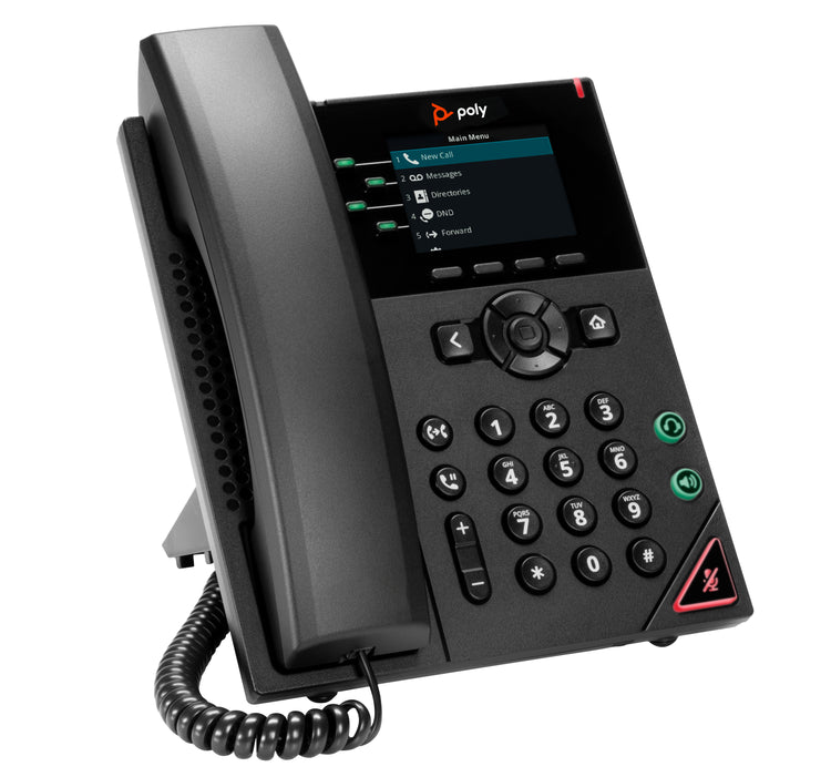 HPE HP POLY VVX 250 4-LINE IP PHONE AND POE-ENABLED WITH POWER SUPPLY-US (89B66AA#ABA) - Cartouches Certifiees