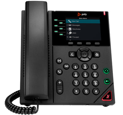 HPE HP Poly VVX 350 6-Line and PoE-enabled IP phone Black 6 lines LCD (89B68AA) - Cartouches Certifiees