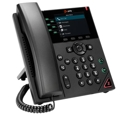 HPE HP Poly VVX 350 6-Line and PoE-enabled IP phone Black 6 lines LCD (89B68AA) - Cartouches Certifiees
