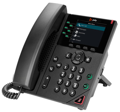 HPE HP Poly VVX 350 6-Line and PoE-enabled IP phone Black 6 lines LCD (89B68AA) - Cartouches Certifiees