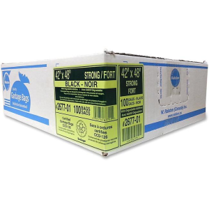 INTEPLAST GROUP Black 42.5" x 48" Strong Value Plus 100's Bags (267701) - Cartouches Certifiees