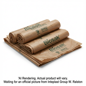 INTEPLAST GROUP Compostable Bags 16.5 X 16.5 Regular Brown - 100 Bags (053403B) - Cartouches Certifiees