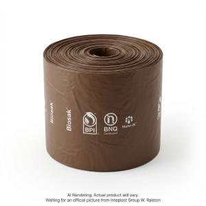 INTEPLAST GROUP Compostable Bags 22" X 24" Regular Brown - 20 Bags (050503B) - Cartouches Certifiees