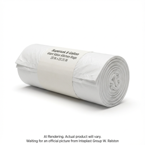 INTEPLAST GROUP Kitchen & Garbage Bags 20x23.25 Kitchen White - 48 Bags (40110) - Cartouches Certifiees