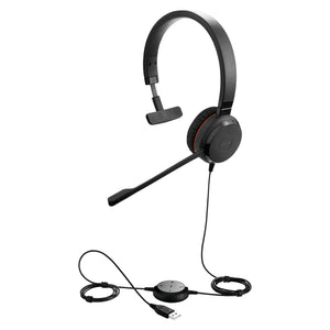 JABRA EVOLVE 20 SE MONO, MS, USB C/A,LEATHERETTES (4993-823-389-01) - Cartouches Certifiees