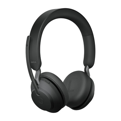 JABRA Evolve2 65 UC Stereo Std Headset Wireless Head-band Office/Call center USB Type-C Bluetooth Charging stand Black (26599-989-889-01) - Cartouches Certifiees