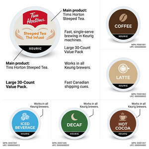K CUP TIM HORTONS STEEP ORG PEKOE 30/BX - Cartouches Certifiees