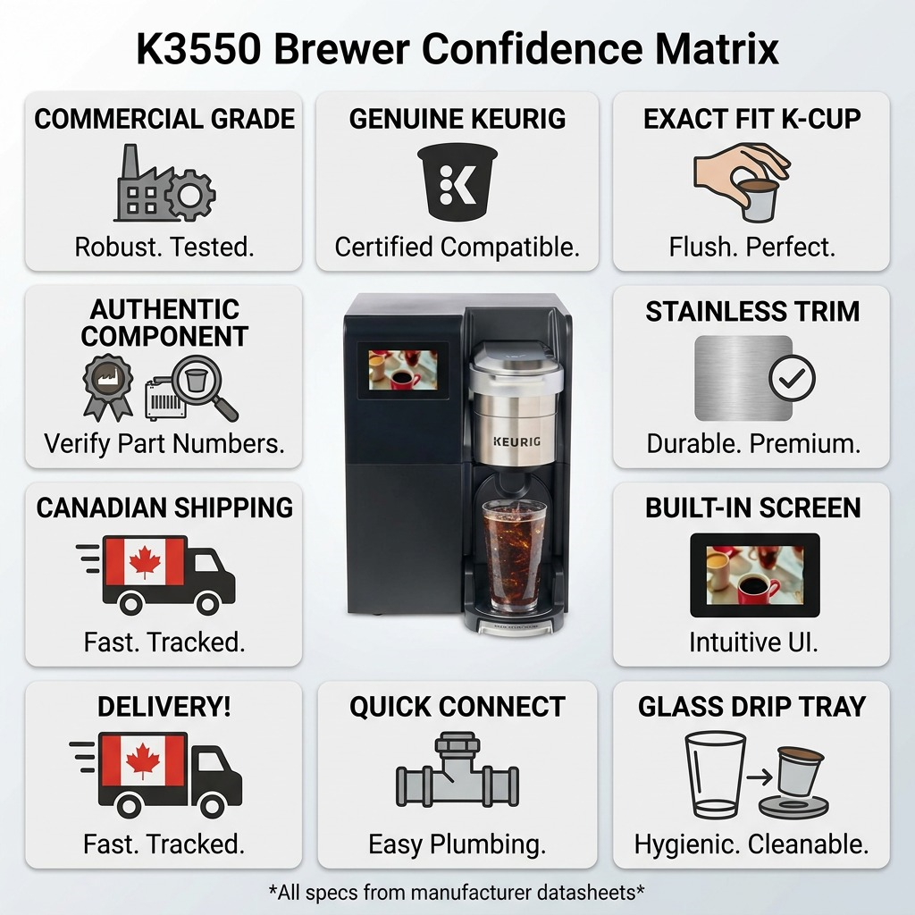 KEURIG Commercial Coffee Brewer K3550 - Cartouches Certifiees