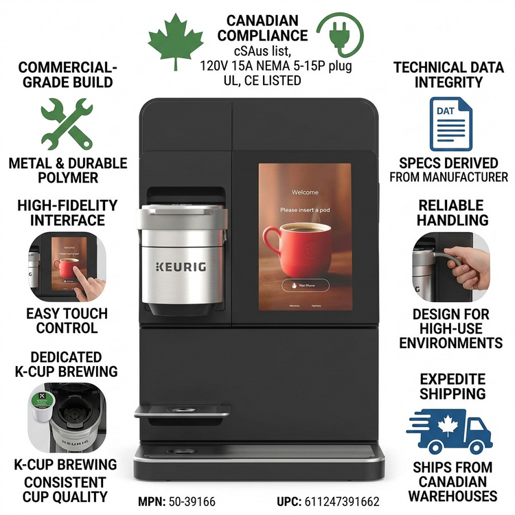 KEURIG Commercial Coffee Brewer K4500 - Cartouches Certifiees