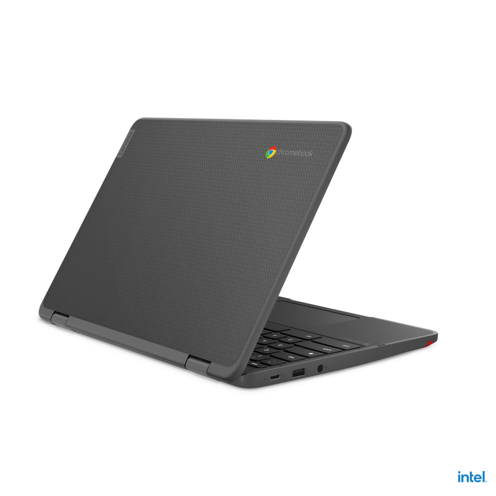 LENOVO 500e Yoga Chromebook Gen 4 Intel® N N100 31 cm (12.2") Touchscreen WUXGA 4 GB LPDDR5-SDRAM 32 GB eMMC Wi-Fi 6E (802.11ax) ChromeOS Grey QWERTY US English (82W4000AUS) - Cartouches Certifiees