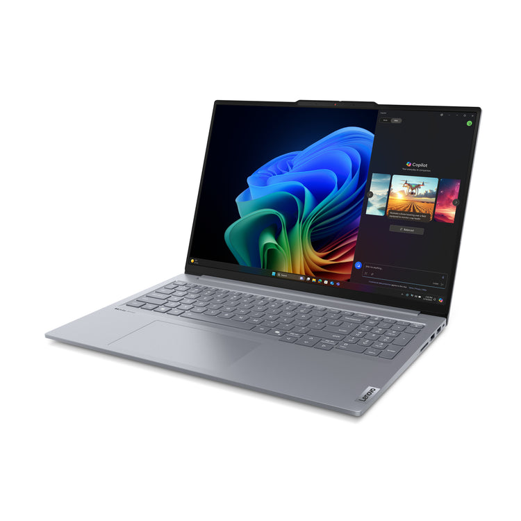 LENOVO ThinkBook 16 G7 QOY Copilot+ PC Snapdragon X1P-42-100 Laptop 40,6 cm (16") WUXGA 16 GB LPDDR5x-SDRAM 512 GB SSD Wi-Fi 7 (802.11be) Windows 11 Pro Grey English (21NH000JUS) - Cartouches Certifiees