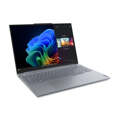 LENOVO ThinkBook 16 G7 QOY Copilot+ PC Snapdragon X1P-42-100 Laptop 40,6 cm (16") WUXGA 16 GB LPDDR5x-SDRAM 512 GB SSD Wi-Fi 7 (802.11be) Windows 11 Pro Grey English (21NH000JUS) - Cartouches Certifiees
