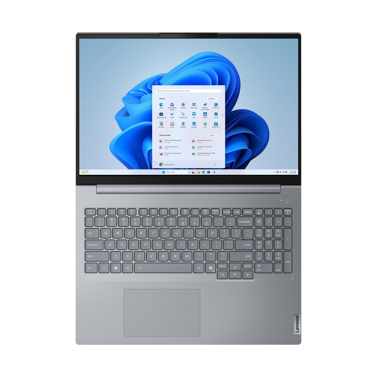 LENOVO ThinkBook 16 G9 IRL Intel Core 5 210H Laptop 40,6 cm (16") Touchscreen WUXGA 16 GB DDR5-SDRAM 512 GB SSD Wi-Fi 6E (802.11ax) Windows 11 Pro Grey French (21US0002CF) - Cartouches Certifiees
