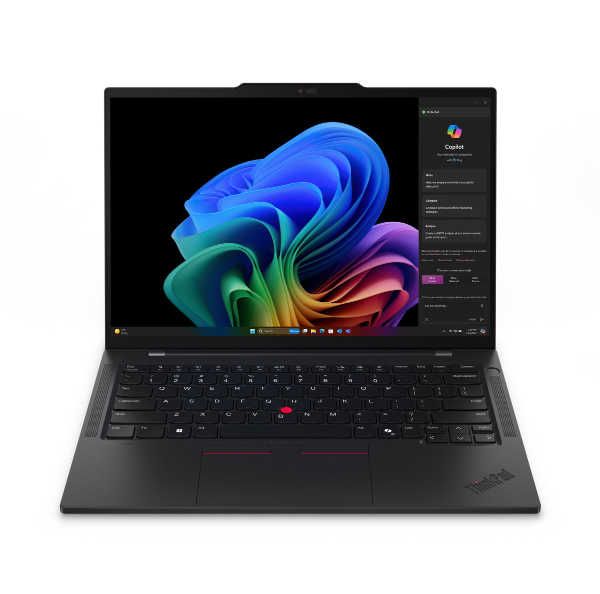 LENOVO ThinkPad T14s Gen 6 (Snapdragon) Copilot+ PC X1E-78-100 Laptop 35,6 cm (14") WUXGA 32 GB LPDDR5x-SDRAM 1 TB SSD Wi-Fi 7 (802.11be) Windows 11 Pro Black French (21N10000CA) - Cartouches Certifiees