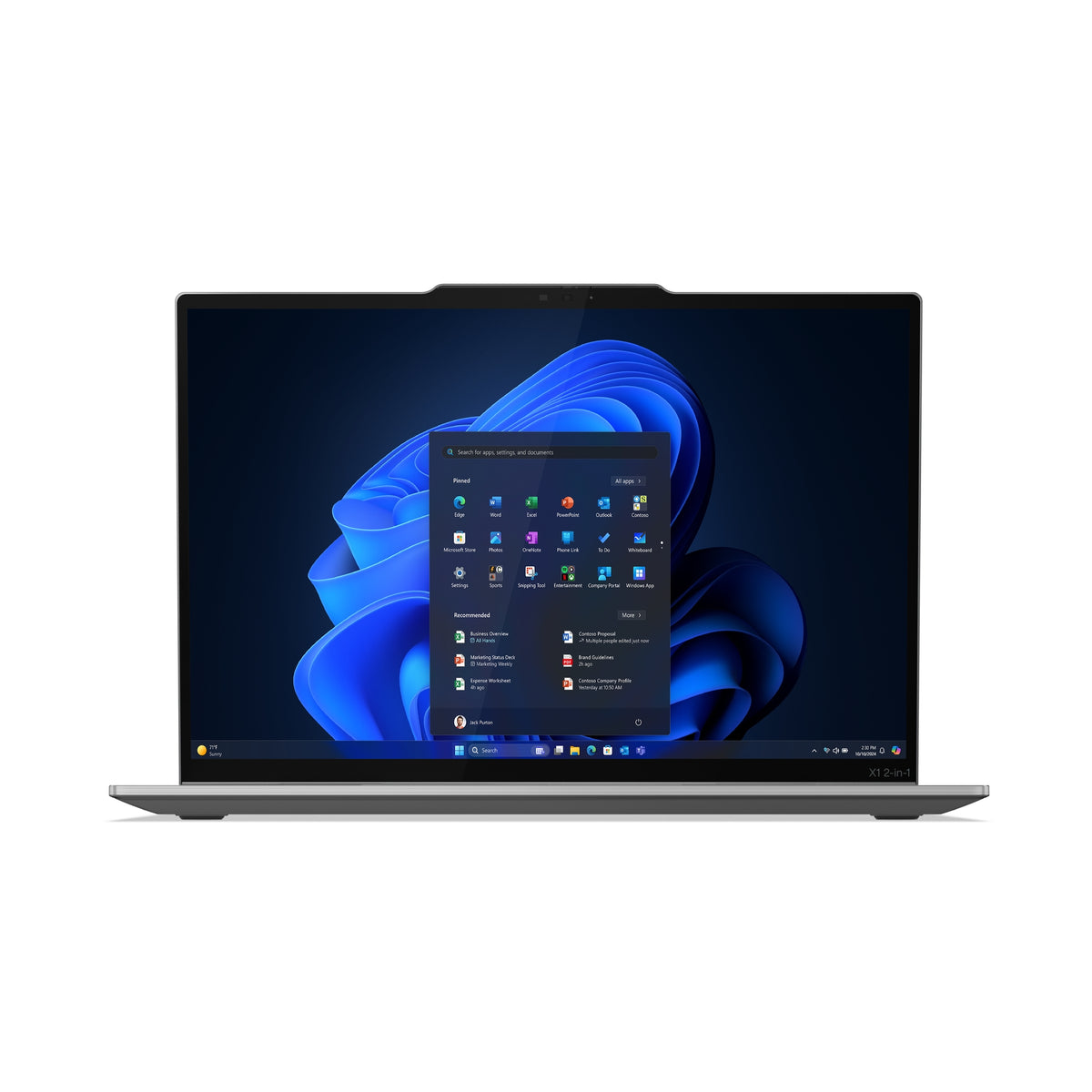 LENOVO ThinkPad X1 2-in-1 Gen 10 Aura Edition Intel Core Ultra 7 255U Hybrid (2-in-1) 35,6 cm (14") Touchscreen WUXGA 16 GB 512 GB SSD Wi-Fi 6E (802.11ax) Windows 11 Pro Grey French (21Q000D3CA) - Cartouches Certifiees