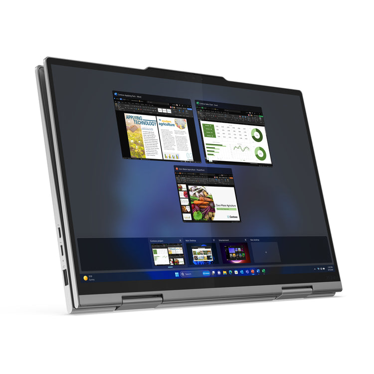 LENOVO ThinkPad X1 2-in-1 Gen 9 Intel Core Ultra 7 155U Hybrid (2-in-1) 35,6 cm (14") Touchscreen WUXGA 16 GB 512 GB SSD Wi-Fi 6E (802.11ax) Windows 11 Pro Grey French (21KE005UCA) - Cartouches Certifiees
