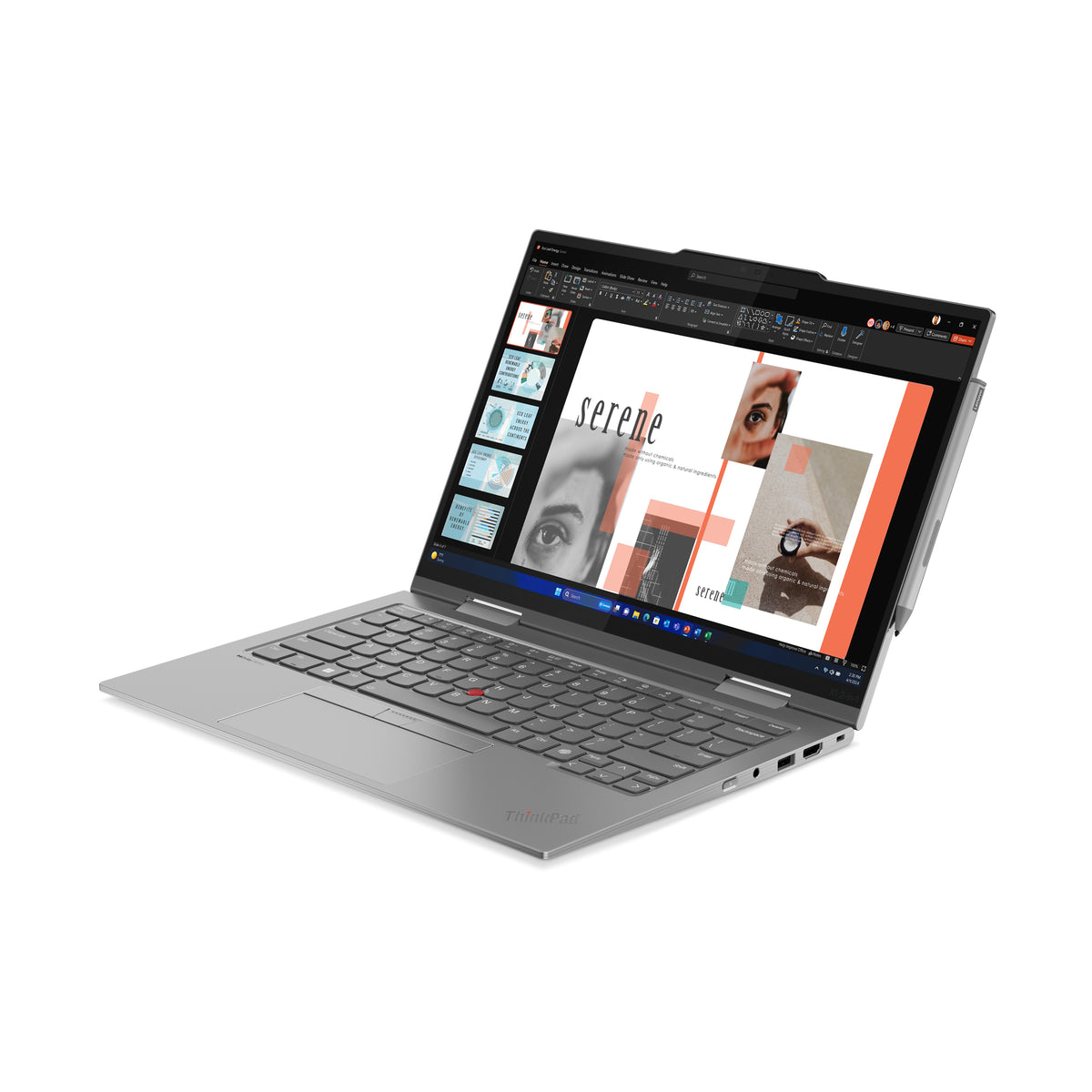 LENOVO ThinkPad X1 2-in-1 Gen 9 Intel Core Ultra 7 155U Hybrid (2-in-1) 35,6 cm (14") Touchscreen WUXGA 16 GB 512 GB SSD Wi-Fi 6E (802.11ax) Windows 11 Pro Grey French (21KE005UCA) - Cartouches Certifiees