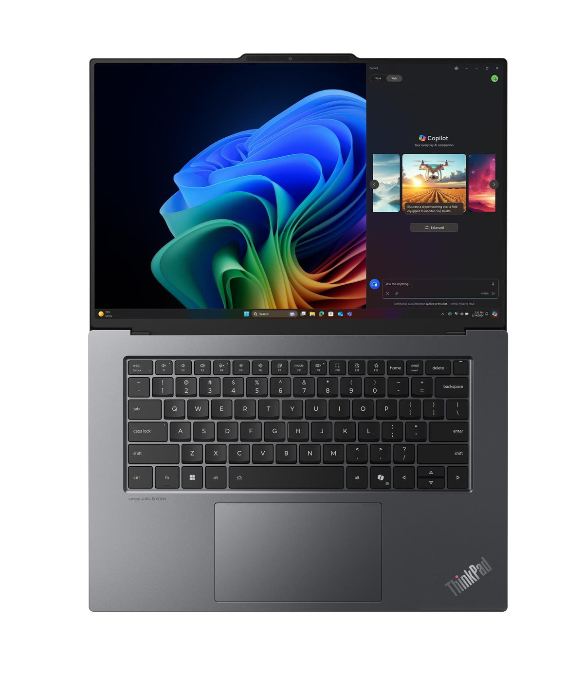 LENOVO ThinkPad X9-15 Gen 1 Aura Edition Copilot+ PC Intel Core Ultra 5 226V Laptop 38,9 cm (15.3") 2.8K 16 GB LPDDR5x-SDRAM 512 GB SSD Wi-Fi 7 (802.11be) Windows 11 Pro Grey English (21Q60026US) - Cartouches Certifiees