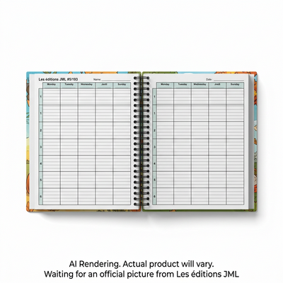 LES ÉDITIONS JML Teacher planner 2026-2027, Weekly plan book 5 periods (#5/193) - Cartouches Certifiees