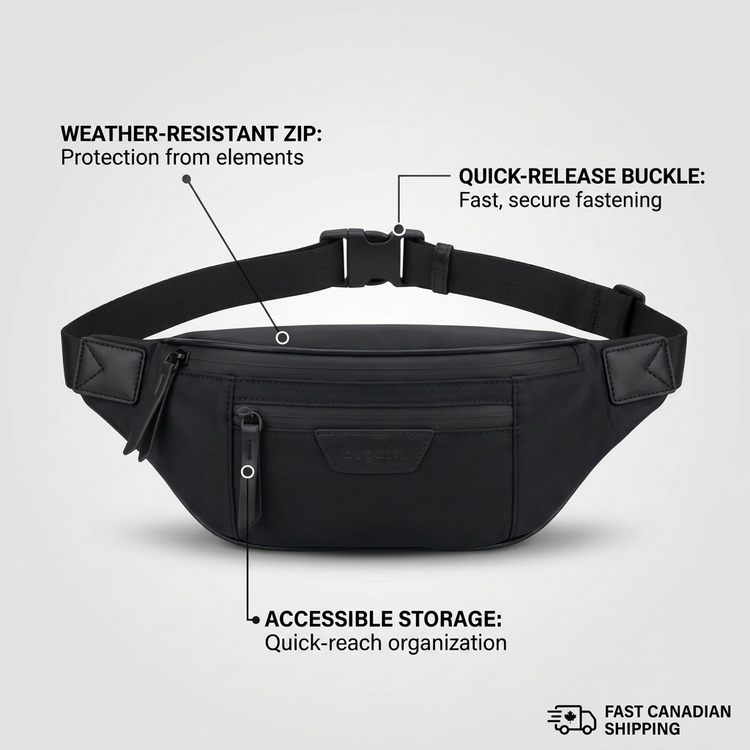 Madison Money Belt MBT2714BU-BLACK - Cartouches Certifiees