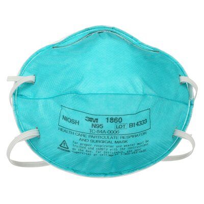 N95-1860 3M Mask Pack of 20 Front - StopGermsN95-1860 3M Masks Pack of 20, Size: Standard Front - StopGerms.ca