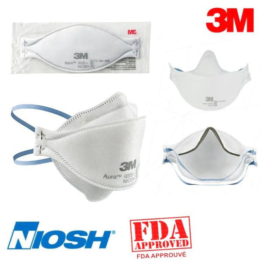 N95-9205+ 3M Masks Case of 440 (Individually Wrapped), Size: Standard