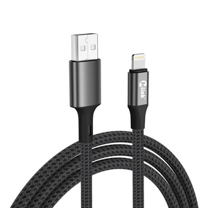 MLINK Lightning to USB Braided Fast Charging Cable PD20W 5V/2.4A - 2m (6.6') (96506) - Cartouches Certifiees