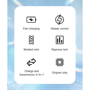 MLINK Lightning to USB Braided Fast Charging Cable PD20W 5V/2.4A - 2m (6.6') (96506) - Cartouches Certifiees