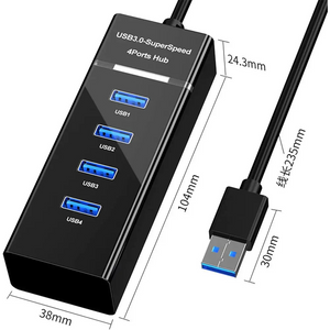 MLINK USB 3.0 4-Port Hub, Black (96570) - Cartouches Certifiees