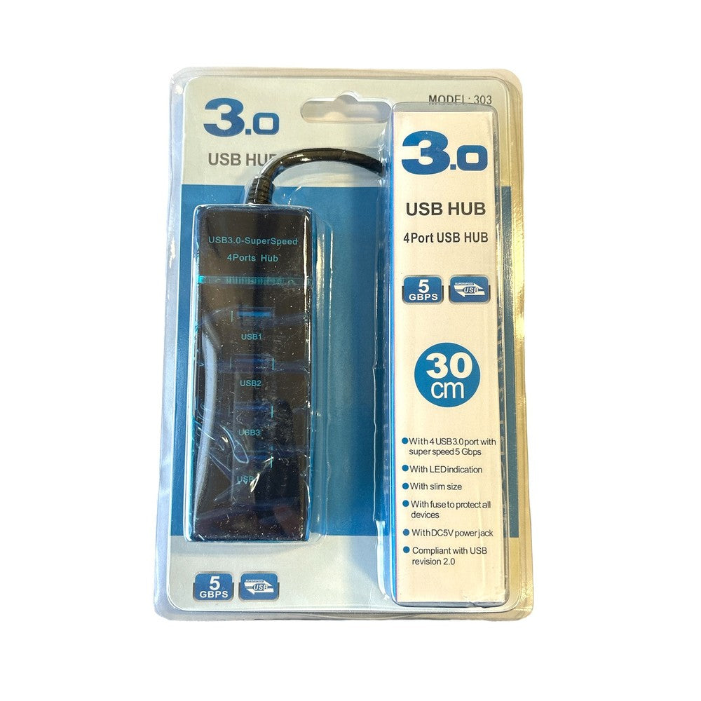 MLINK USB 3.0 4-Port Hub, Black (96570) - Cartouches Certifiees