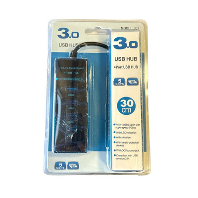 MLINK USB 3.0 4-Port Hub, Black (96570) - Cartouches Certifiees