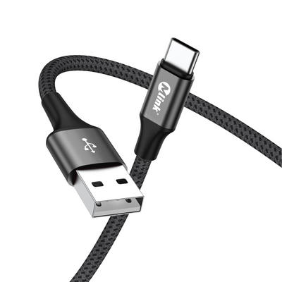 MLINK USB-A to USB-C Braided Fast Charging Cable PD20W 5V/2.4A - 3m (10') (96504) - Cartouches Certifiees