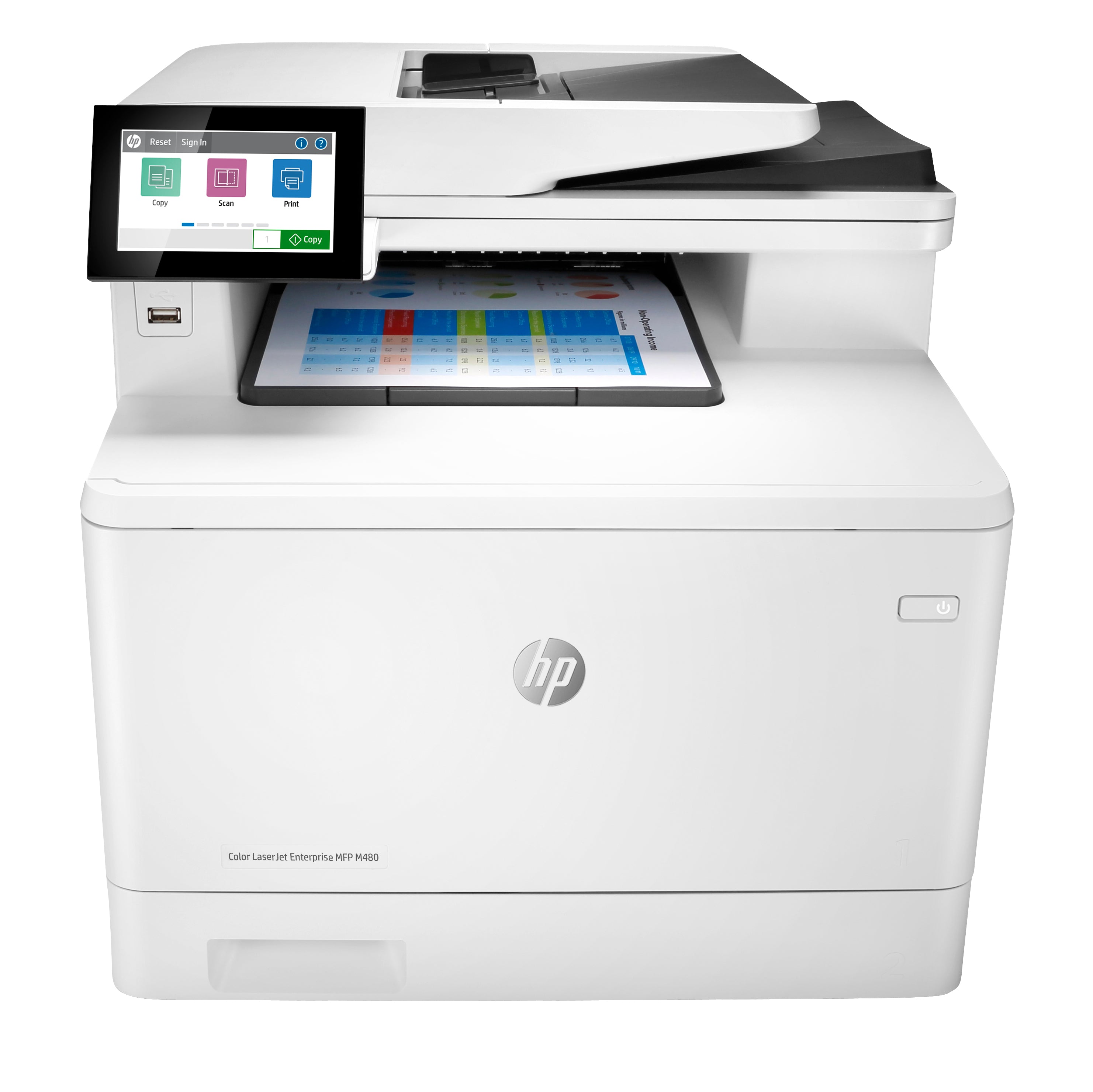 Printer HP Color LaserJet Enterprise MFP M480f (3QA55A) - Cartouches Certifiees