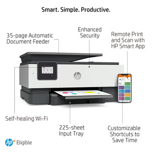 Printer HP OfficeJet 8015e (228F5A) - Cartouches Certifiees